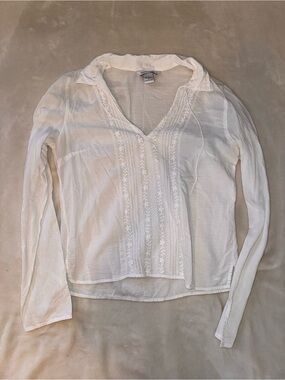 Abercrombie and Fitch White Cotton Shirt Size Small